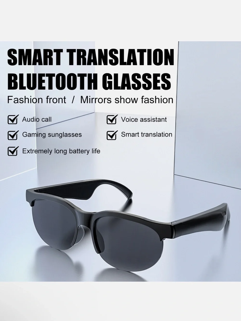 Smart Glasses Wireless Headset Glasses GM5 - Black